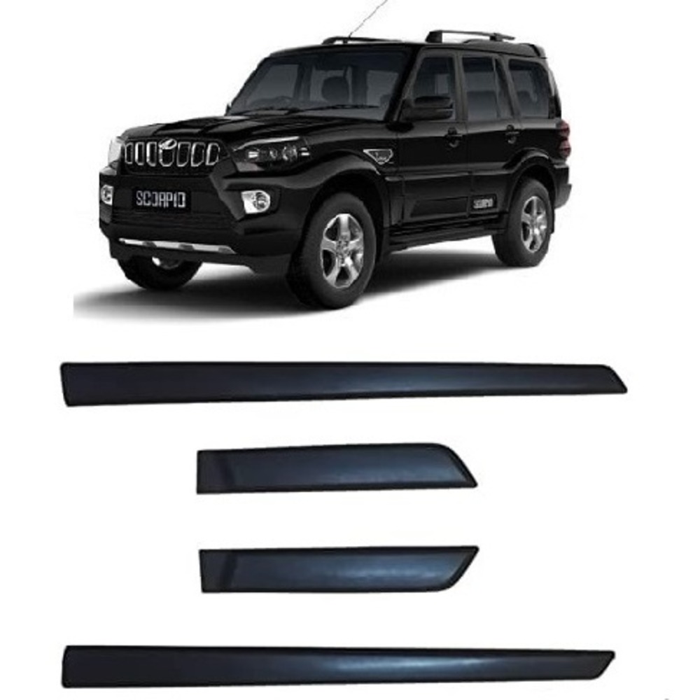 Side Door Beading Door Protector Accessories for Scorpio NewBlack